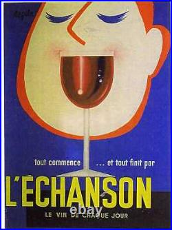 Affiche Ancienne Vins De L'echanson Seguin Whine
