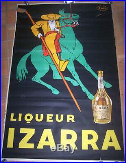Affiche Ancienne Vintage Poster Liqueur Izarra Picador Zulla 130 X 194cm