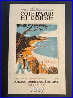 Affiche Ancienne/affiche Publicitaire/affichette/Côte d'Azur/Corse/tourisme