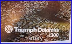 Affiche Anglaise Ancienne Garage Automobile Concession Triumph Dolomite Leyland