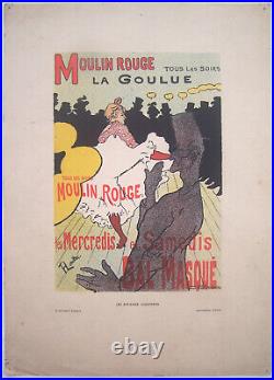 Affiche Art Nouveau Affiches Illustrees Moulin Rouge Toulouse Lautrec 1897