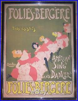 Affiche Art Nouveau Folies Bergere American Sing And Dancer Maurice Biais C 1895