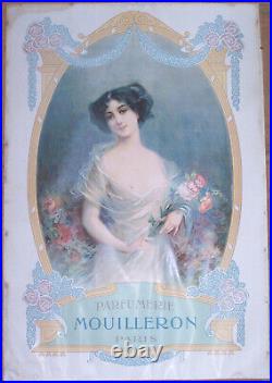 Affiche Art Nouveau Parfumerie Mouilleron Paris Circa 1880