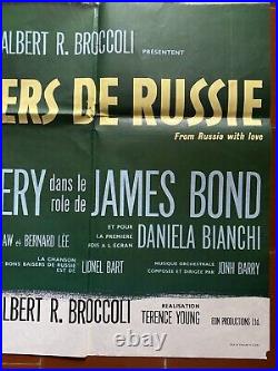 Affiche BONS BAISERS DE RUSSIE Sean Connery JAMES BOND 007 120x160cm 70's