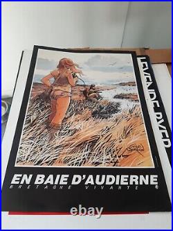 Affiche Bande Dessinée EN BAIE D'AUDIERNE FRANCOIS BOURGEON 50×70cm 1er tirage