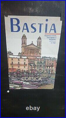 Affiche Bastia Corse Annees 1970