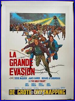 Affiche Belge LA GRANDE EVASION Great Escape STEVE McQUEEN John Sturges 70's