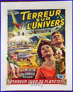 Affiche Belge entoilée LES SURVIVANTS DE L'INFINI Island Earth JACK ARNOLD 1955