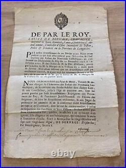 Affiche Bernage 1722 instruction nouveaux catholiques Blauzac Gard protestant