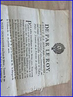 Affiche Bernage 1722 instruction nouveaux catholiques Blauzac Gard protestant