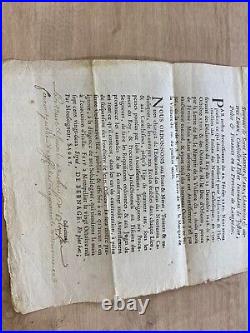 Affiche Bernage 1722 instruction nouveaux catholiques Blauzac Gard protestant