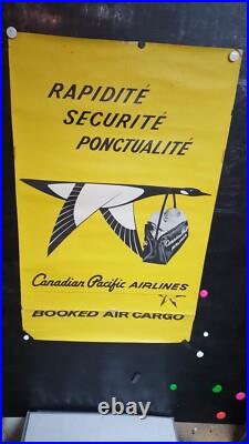 Affiche Canadian Pacific Airlines Cigogne Bebe Marrante 100x62cm
