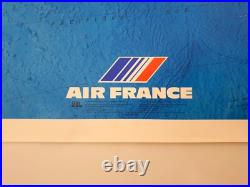 Affiche Carte Planisphère AIR FRANCE 1979 MOREL Institut Géographique National