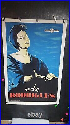 Affiche Chanteuse Amalia Rodrigues 120x78cm Entoilee Vers 1960 Lithographie