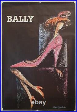 Affiche Chaussure BALLY 1970 illustr. ALAIN GAUTHIER 122 x 178 cm