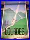 Affiche Chemin De Fer P. O. Midi Hervé Baille Lourdes Océa Paris Train SNCF 1936