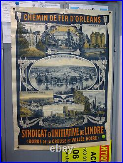 Affiche Chemin de fer d'orléans syndicat d'initiative de l'INDRE CHAMPENOIS