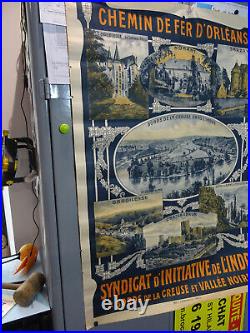 Affiche Chemin de fer d'orléans syndicat d'initiative de l'INDRE CHAMPENOIS