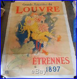 Affiche Chéret Grands Magasins du Louvre Etrennes 1897