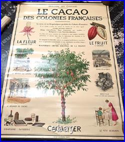 Affiche Chocolat Le Cacao Des Colonies Francaises Gaston Prost Vers 1920 Beau