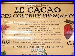 Affiche Chocolat Le Cacao Des Colonies Francaises Gaston Prost Vers 1920 Beau