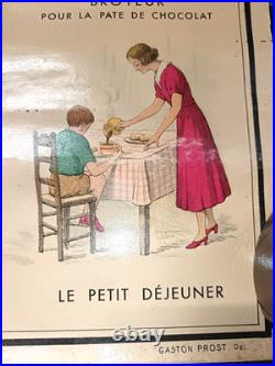 Affiche Chocolat Le Cacao Des Colonies Francaises Gaston Prost Vers 1920 Beau