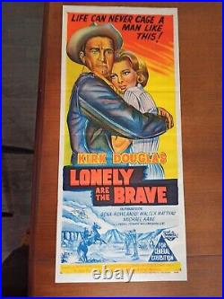 Affiche Cinéma 34x76 Cm Lonely Are The Brave Kirk Douglas Western David Miller