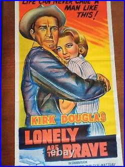 Affiche Cinéma 34x76 Cm Lonely Are The Brave Kirk Douglas Western David Miller
