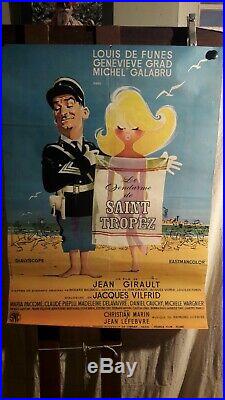 Affiche Cinema De Funes Le Gendarme De St Tropez 1964