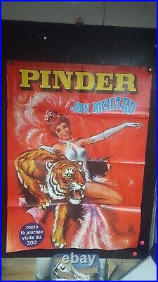 Affiche Cirque Pinder 157 X 117 Danseuse Avec Tigre