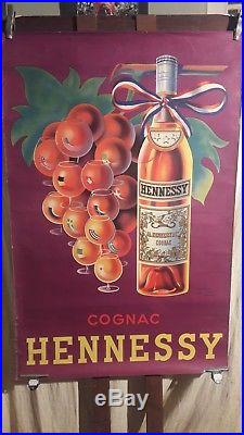 Affiche Cognac Hennessy Grappes Verres Deco Sympa