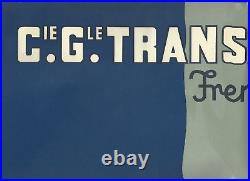 Affiche Compagnie Ge? Ne? Rale Transatlantique French Line Paul Colin 1952