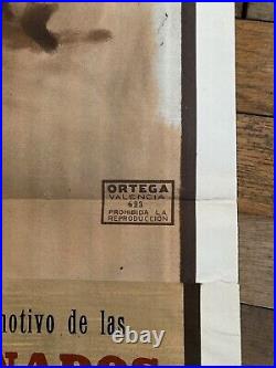 Affiche Corrida De Sévilla 1952 Très Grand Format 245X110cm Ortega