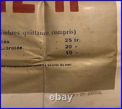 Affiche Corrida Plaza de Toros de Nimes 24 septembre 1922. Grande affiche