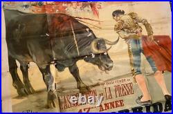 Affiche Corrida Plaza de Toros de Nimes 24 septembre 1922. Grande affiche