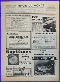 Affiche Couverture Revue Miroir Du Monde Publicité Déesse Cappiello 1936