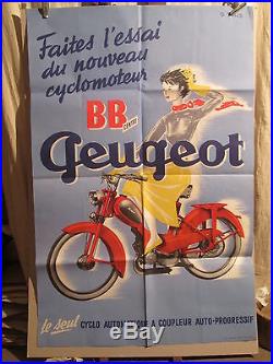 Affiche Cyclomoteur Peugeot Femme Mignon