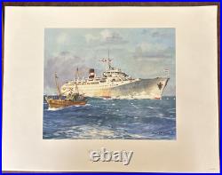 Affiche D'après Roger Chapelet Paquebot Kairouan Cie De Navigation Mixte