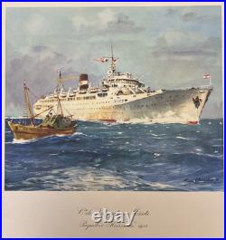 Affiche D'après Roger Chapelet Paquebot Kairouan Cie De Navigation Mixte