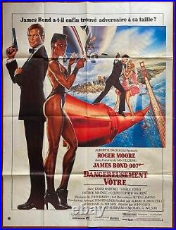 Affiche DANGEREUSEMENT VOTRE A View to a Kill ROGER MOORE James Bond 120x160cm