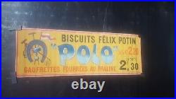 Affiche Deco Sympa Biscuits Polo Felix Potin Litho Vers 1920 60x21cm