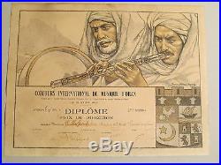 Affiche Diplome Musique Oran Berberes Orientalisme