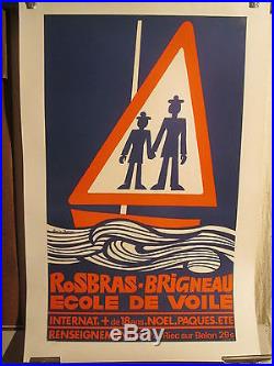 Affiche Ecole De Voile Bretagne Marins