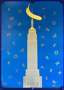 Affiche Empire State Building NEW YORK Banane par RAZZIA 0,62 X 0,87 Cms