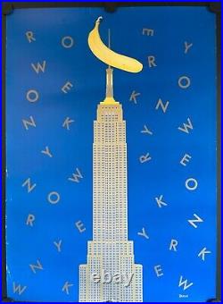 Affiche Empire State Building NEW YORK Banane par RAZZIA 0,62 X 0,87 Cms