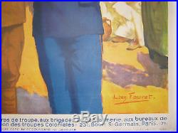 Affiche Engagez-vous Troupes Coloniales 1930 Laos Cambodge Indochine Asie