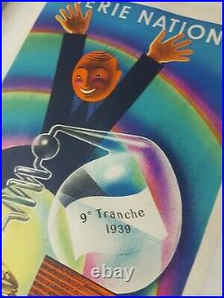 Affiche Entoilee, Loterie Nationale 1939, Decouverte Scientifique