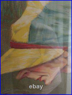 Affiche Equestre Jockey Scene Humouriste Ancienne