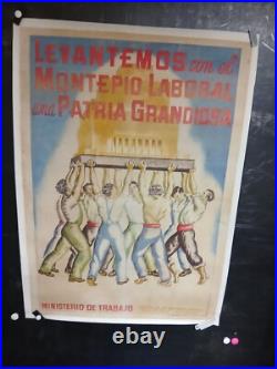 Affiche Espagne Guerre Civile 99x70cm Entoilee Lithographie
