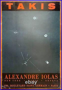 Affiche Exposition VASSILAKIS TAKIS Alexandre Iolas SCULPTURE Art Cinétique 1970